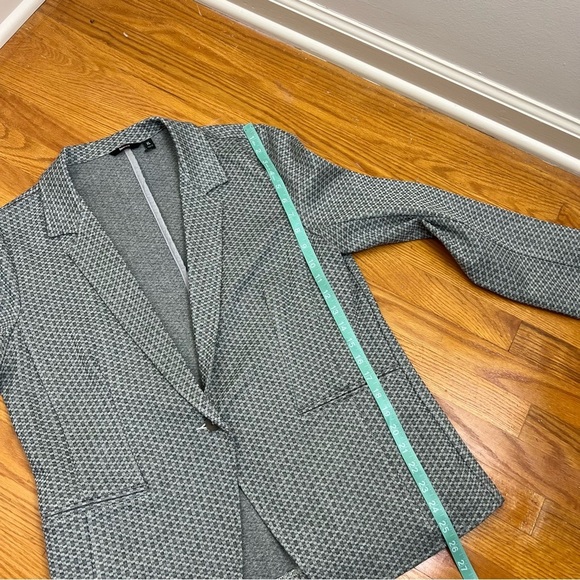 Betabrand Transcendent Blazer Jacket Grey Black White Print XL - Picture 6 of 10